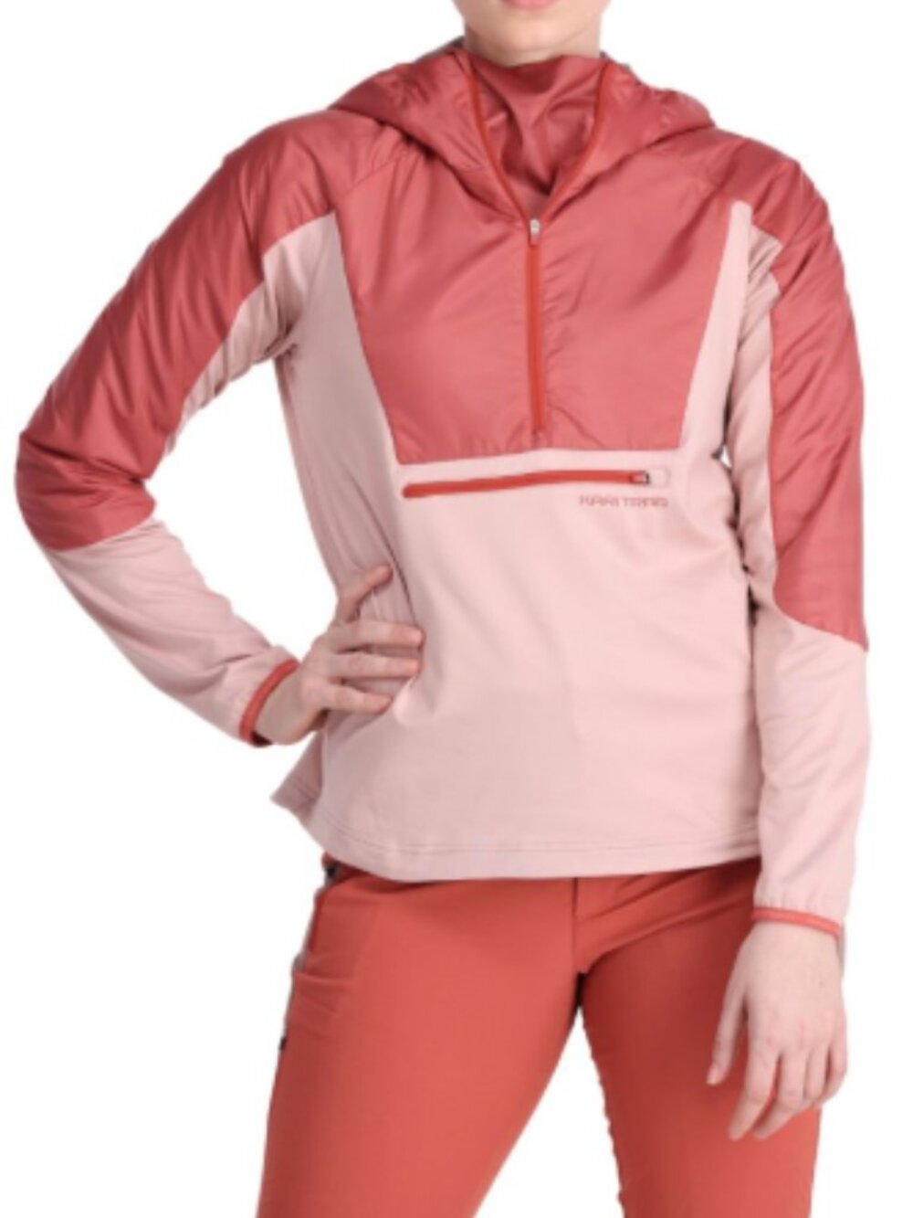 Kari Traa Henni Hybrid Jacket, Half-Zip Pullover with Hood - Womens Medium